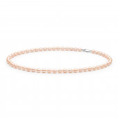 Colier perle naturale roz piersica 45 cm si argint DiAmanti FCP365-G